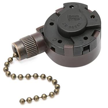 Imagem de Interruptor do ventilador de teto Zing Ear ZE-268S5, controle de velocidade de substituição da luz do ventilador de teto de 4 velocidades e 5 fios, compatível com ventilador de teto Hunter (corrente de tração de bronze)