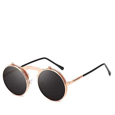 Imagem de Steam punk Sunglasses Men Fashion Street Beat Round Eyeglasses Outdoor Oculos De Sol Feminino UV400,2,China