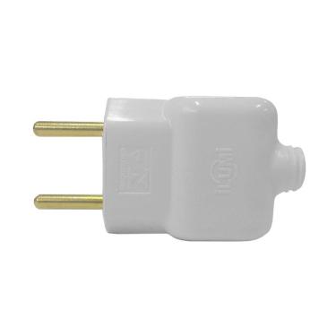 Imagem de Pino Macho Ilumi Prensa Cabo 2P 10A/250V Cinza Pote com 60 Unidades