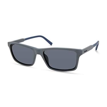Imagem de Timberland Men's TBA9268 Polarized Rectangular Sunglasses, Matte Grey, 56mm