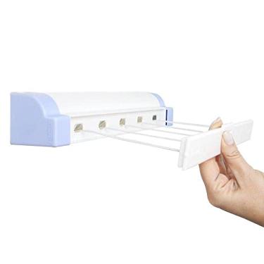 Imagem de Varal Retrátil Automático Parede Com 5 Cordas 4,10m Secalux