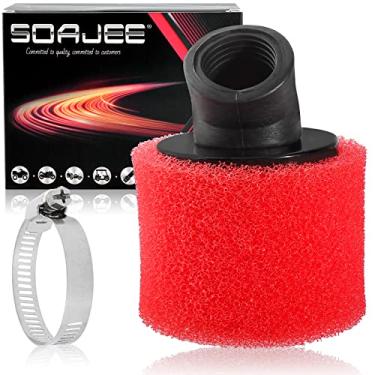 Imagem de SOAJEE Filtro de ar angular de 1,1" 28 mm para 50cc - 90cc 110cc 125cc 150cc GY6 Motor Motocicleta ATV Quad Scooter Go Kart Mini Moto Bolso Pit Dirt Racing Super Bike XR50 Kawasaki Suzuki Yamaha 27mm 29mm