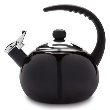 Imagem de Farberware Luna Tea Kettle, Whistling Tea Pot, Works For All Stovetops, Food Grade Stainless Steel, BPA-Free, Rust-Proof, Cool Handle, 2.5qt (10 Cups) Capacity (Color)