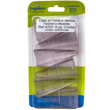 Imagem de APARADOR DE PORTA CALÇO TRAVA CUNHA PROTETOR FLEXIVEL C/ 6UN