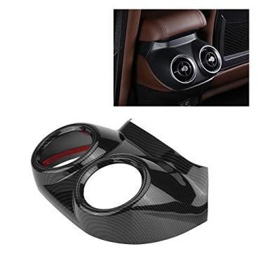 Imagem de Capa de acabamento para saída de ar AC serve para Stelvio Saída de ar condicionado Painel de ventilação Moldura Traseira Traseira Interior do Carro Assento Traseiro
