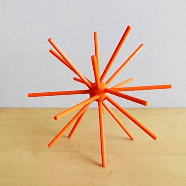 Imagem de Ouriço Decorativo P - 14 Cm Altura - Estatueta - Decoração -Toque 3D Cor:Laranja