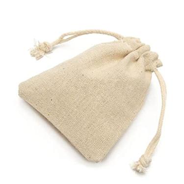 Imagem de Kiboule Sacos de serapilheira naturais de 50 peças, bolsas de linho, sacos com cordão, sacos de juta, ecologicamente corretos, pequenos bolsos de armazenamento
