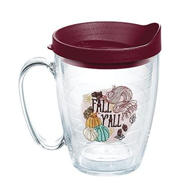 Imagem de Tervis Copo térmico Fall Y'all feito nos EUA com parede dupla, caneca de 473 ml, transparente