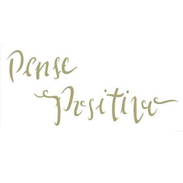 Imagem de Stencil de Acetato para Pintura OPA Simples 07 x 15 cm - 2489 Frase Pense Positivo