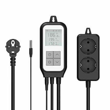Imagem de Tingpai Wifi Tempe ture Controller Aquecimento Resfriamento Outlet Smart Reptile ermostat APP Controle remoto Sistema de controle de tempe tu pa estufa de aquário reprodutor de incubação