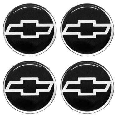 Imagem de Jogo Emblema Calota Resinada Gm 48mm Preto/cromado