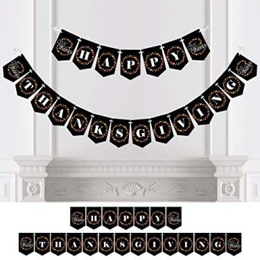 Imagem de Give Thanks - Thanksgiving Party Bunting Banner - Fall Party Decorations - Happy Thanksgiving