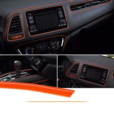 Imagem de Acabamento de moldagem interior de carro, fita adesiva de decoração universal Maso 5M laranja ABS 3D com ferramenta