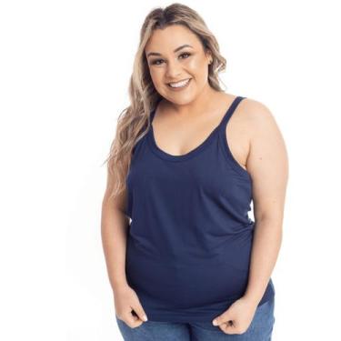 Imagem de Regata Plus Size Camisa Blusa Alcinha Atacado Feminina Verão - Vtm