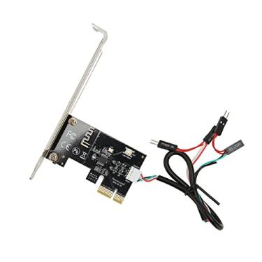 Imagem de Cartão PCIE do Interruptor de Reinicialização de Energia, Computador Multifuncional Interruptor de Reinicialização de Energia Cartão PCIE Engrossado para Desktop