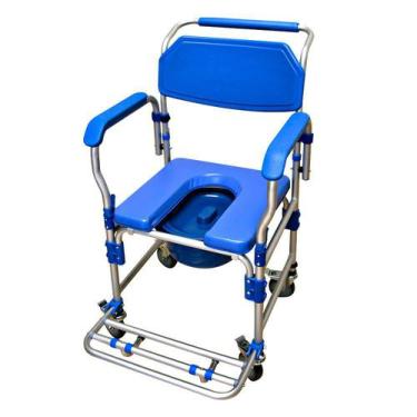 Imagem de Cadeira De Banho Higiênica Reforçada Com Assento Estofado E Coletor D6