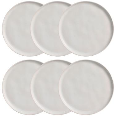 Imagem de Conjunto com 6 Pratos Rasos Porto Brasil Bio Vit em Stoneware 27,5 cm – Cinza