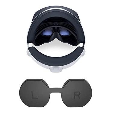 Imagem de Tampa protetora de lente TwiHill à prova de poeira para lentes PS VR2, acessórios de capa protetora de silicone anti-poeira compatível com Playstation VR2 Headset PSVR2 Acessórios