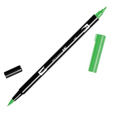 Imagem de Tombow Caneta marcador de arte com pincel duplo, 195 - verde claro, 1 pacote