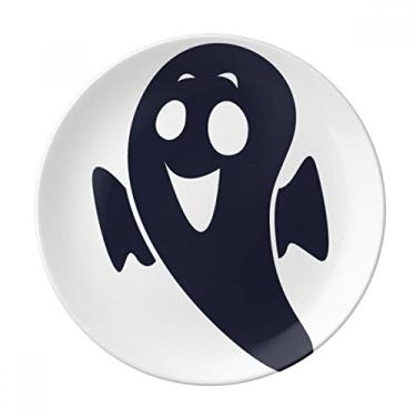 Imagem de Prato de Halloween Emaciado Pequeno Diabo Decorativo Salver de Porcelana Prato de Jantar