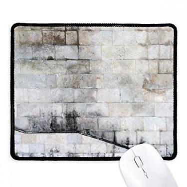 Imagem de Mousepad com padrão de literatura moderno de tijolo branco preto tapete de borracha para jogos