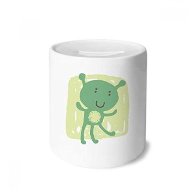 Imagem de DIYthinker Caixa para dinheiro alienígena Graffiti Universo e alienígena Porta-moedas de cerâmica presente de cofrinho