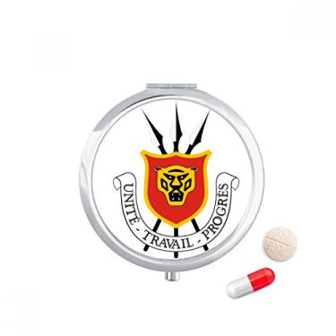 Imagem de Porta-comprimidos com emblema nacional Bujumbura Burundi com compartimento para remédios
