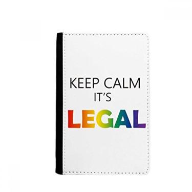 Imagem de LGBT Porta-passaporte com bandeira de arco-íris Keep Calm Notecase Burse carteira porta-cartões