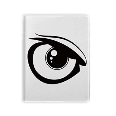 Imagem de Diário de capa macia com estampa preta para decoração de olhos de vetor