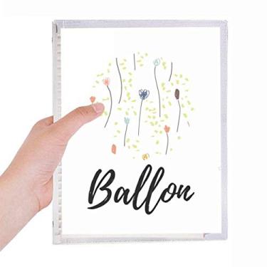 Imagem de Caderno de arte de plantas abstratas de flores selvagens, diário de folhas soltas recarregável