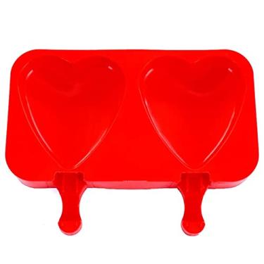 Imagem de Molde de sorvete, 10 células, gel de sílica clássico, reutilizável, conjunto de moldes de picolé, picolé, máquina de fazer sorvete, ferramentas para fazer sorvete, para crianças (amor com uma capa para enviar 50 varetas de madeira)