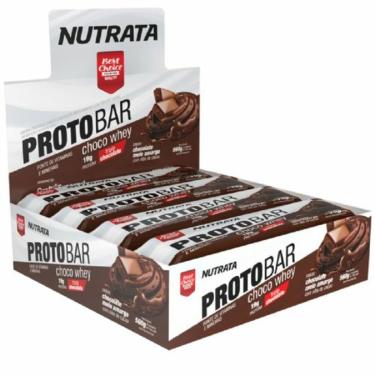 Imagem de Barra Proto Bar - 8 Unidades de 70g Chocolate Meio Amargo com Nibs de Cacau - Nutrata