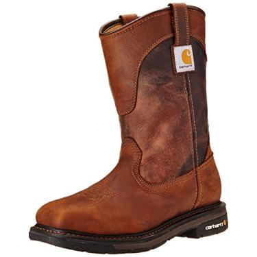 Imagem de Carhartt Men's 11" Wellington Square Safety Toe Leather Work Boot CMP1218, Dark Brown, 9.5 M US