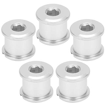 Imagem de Parafuso da roda dentada, parafusos de anel de corrente portáteis resistentes coloridos para bicicletas de estrada para bicicletas de montanha(Prata)