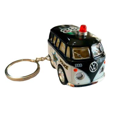 Imagem de Chaveiro Miniatura Kombi Van Volkswagen Policial Escala 1:64