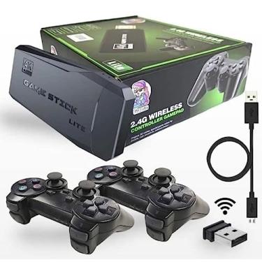 Imagem de VÍDEO GAME STICK 4K ULTRA ORIGINAL 64GB VERSÃO ATUALIZADA15 MIL JOGOS com 2 controles sem fio.