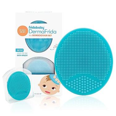 Imagem de Frida Baby DermaFrida Escova de Silicone para Banho de Bebê The SkinSoother | Essencial para Bebês para Pele Seca, Touca de Berço e Eczema (Pacote com 2)