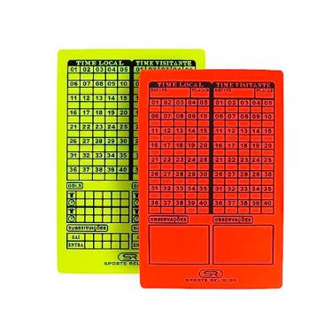 Imagem de Par Cartão De Árbitro Futebol Campo Fluorescente Oficial