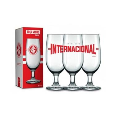 Imagem de Taca De Cerveja Chopp Vidro Internacional Time Futebol 300ml