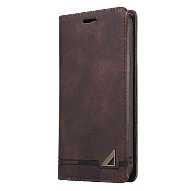 Imagem de Capa de couro para Samsung Galaxy A52 A72 A42 A12 A32 A51 A71 4G A13 A53 A33 A23 S22 S21 Ultra S20 FE S10 Plus Wallet Phone Cover,Café,para A32 4G (SM,A325)