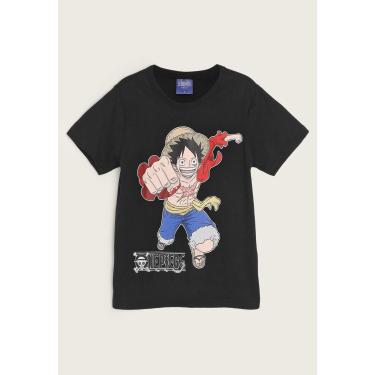 Imagem de Infantil - Camiseta Brandili One Piece Preta Brandili 36073 menino