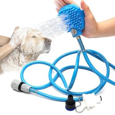 Imagem de Mangueira para Banho Pet Cachorro com Escova Massageadora CBRN19243 - Commerce Brasil