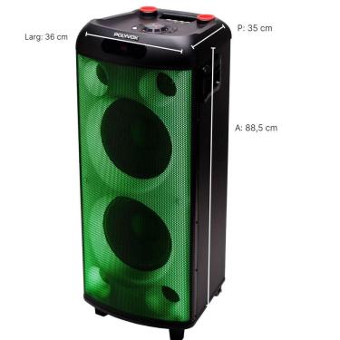Imagem de Caixa de Som Amplificada Polyvox Torre XT-990 TWS Bluetooth Full Led 2000W