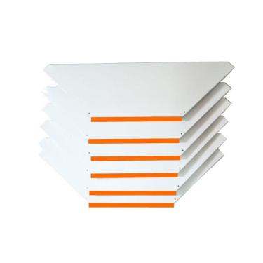 Imagem de Kit 6 Bandejas Para Gondola Canto SP 30 Branco Pe Laranja