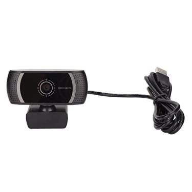 Imagem de Câmera USB 720p para Conferência Ao Vivo Câmera do Computador Home Webcam Microfone Embutido Preto