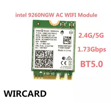 Imagem de Placa de rede Wi-Fi sem fio para laptop  Intel 9260NGW  Dual Band  NGFF 2x2  802.11AC  BT 5.0