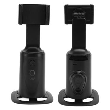 Imagem de Suporte de telefone de rastreamento facial, rotação de 360 graus, tripé de rastreamento de telefone facial para câmera de tiro inteligente, estabilizador de suporte de telefone de reconhecimento de