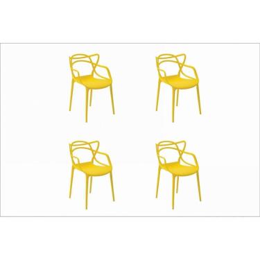 Imagem de Kit 4 Cadeiras Allegra Rivatti Amarelo