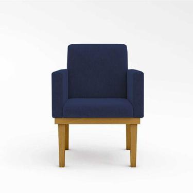 Imagem de Cadeira Poltrona Reforçada - Escritório - Cor Azul Marinho - Balaqui D