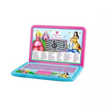 Imagem de Laptop Rosa Infantil Bilíngue 60 Atividades Princesas 6217 - Dmtoys